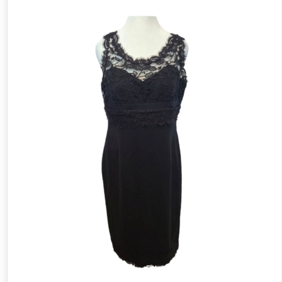 Anne Klein Lace Dress with Sweetheart Neckline - Picture 1 of 12